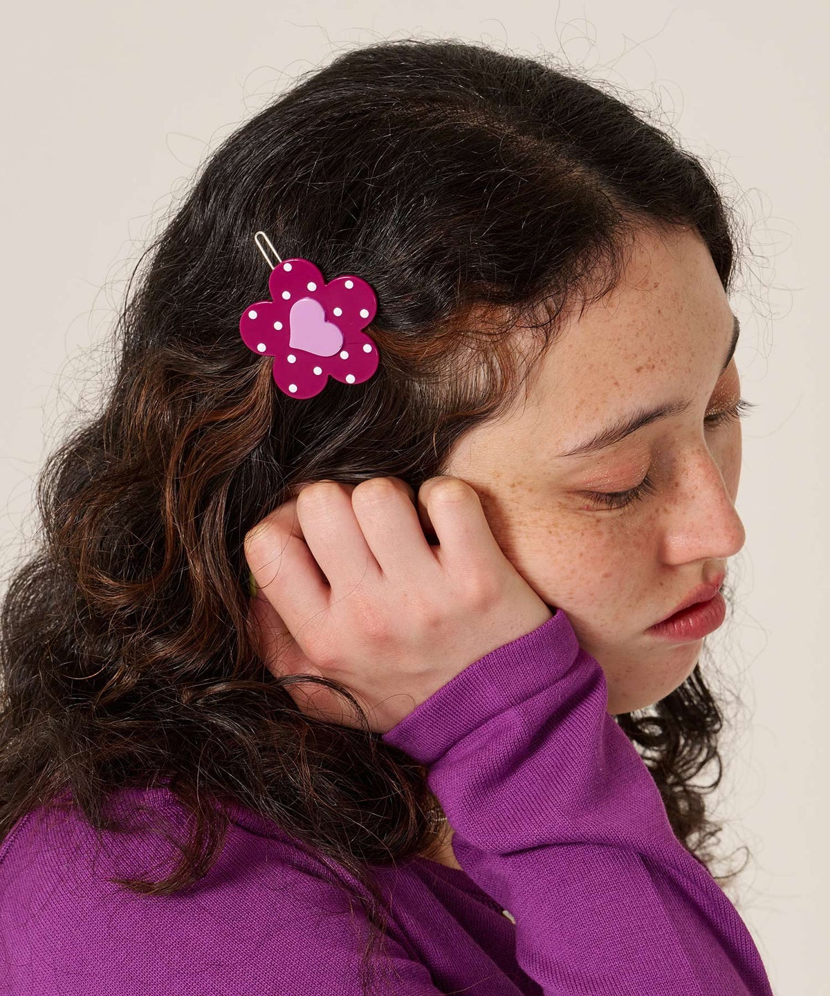 ピン/アクセサリー/バレッタ/フラワー モチーフ ヘアピン TINA：JOJUN