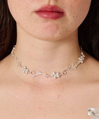 シルバー/アクセサリー/ネックレス/フラワー チョーカー TINA：JOJUN 