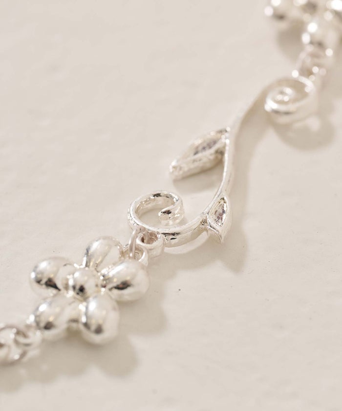 シルバー/アクセサリー/ネックレス/フラワー チョーカー TINA：JOJUN 