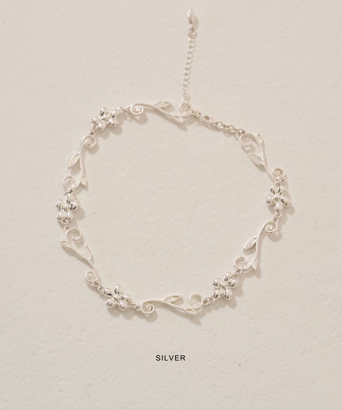 シルバー/アクセサリー/ネックレス/フラワー チョーカー TINA：JOJUN 