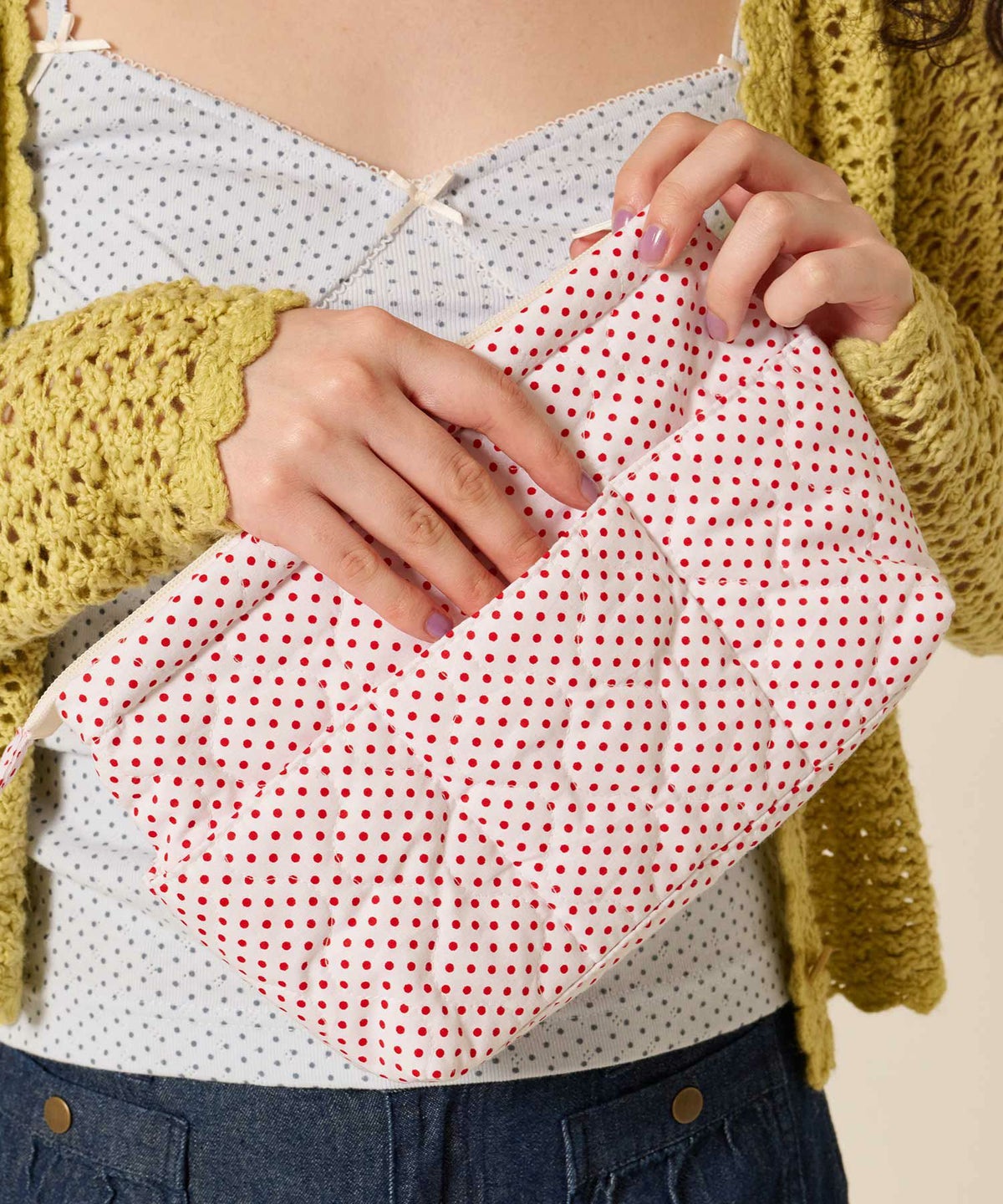 ノベルティ/ポーチ/バックインバック/ドット