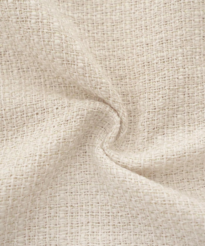 ジャケット ジレ ツイード ボタン エンブレム ミックス モノトーン 上品 エレガント フェミニン 可愛い 大人 きれいめ オケージョン 授業参観 学校行事 お宮参り