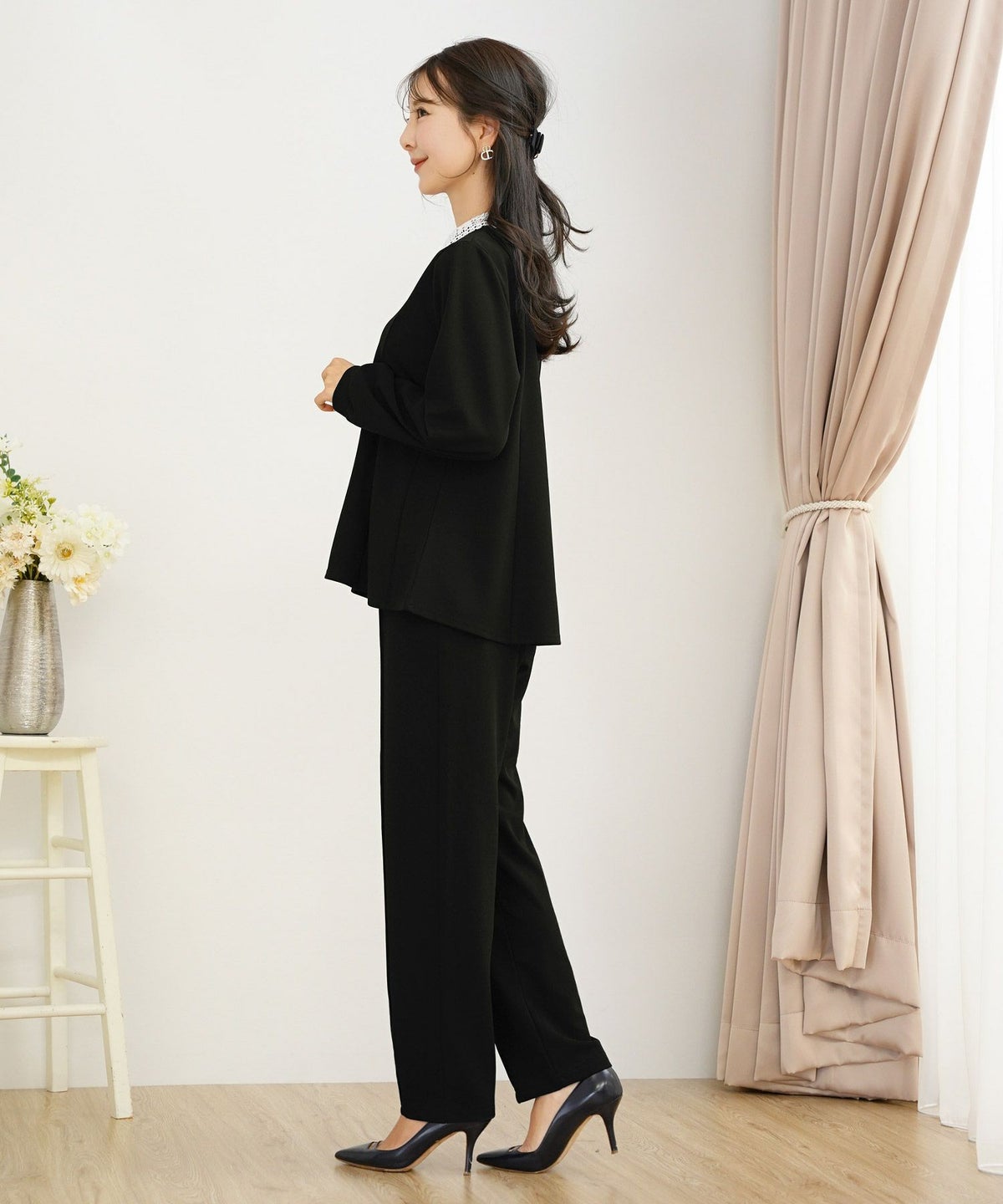 新色追加 手洗い可 オフィス おしゃれ フェミニン 透け感 涙開き カフス 上品 きれいめ 長袖 白 ジョイントスペース