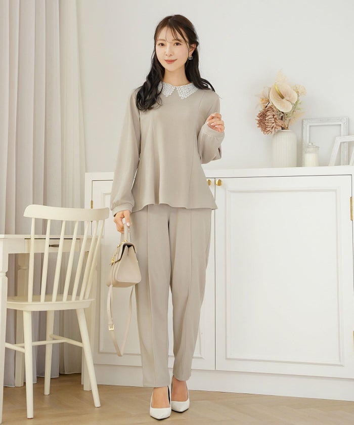 レース 付け襟 パネル プルオーバー le reve vaniller