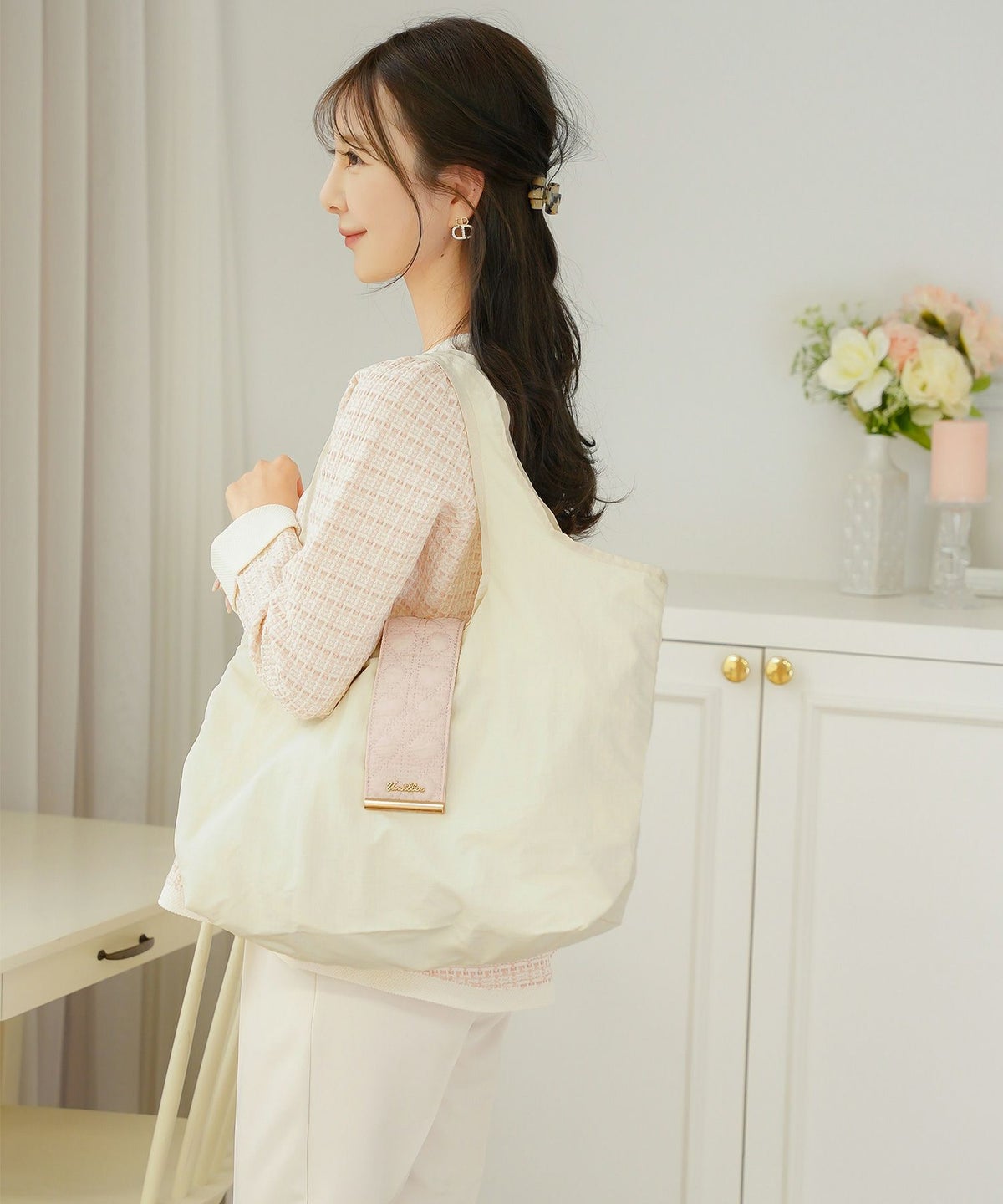 グッズ 雑貨 エコバッグ トートバッグ 折りたたみ コンパクト ハート キルティング 可愛い