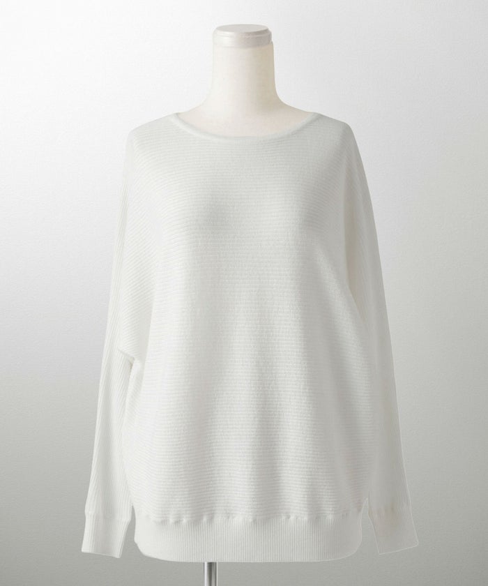 トップス ニット レディース ファッション プルオーバー かわいい きれいめ 春夏秋 白黒 ウォッシャブル ジョイントスペース