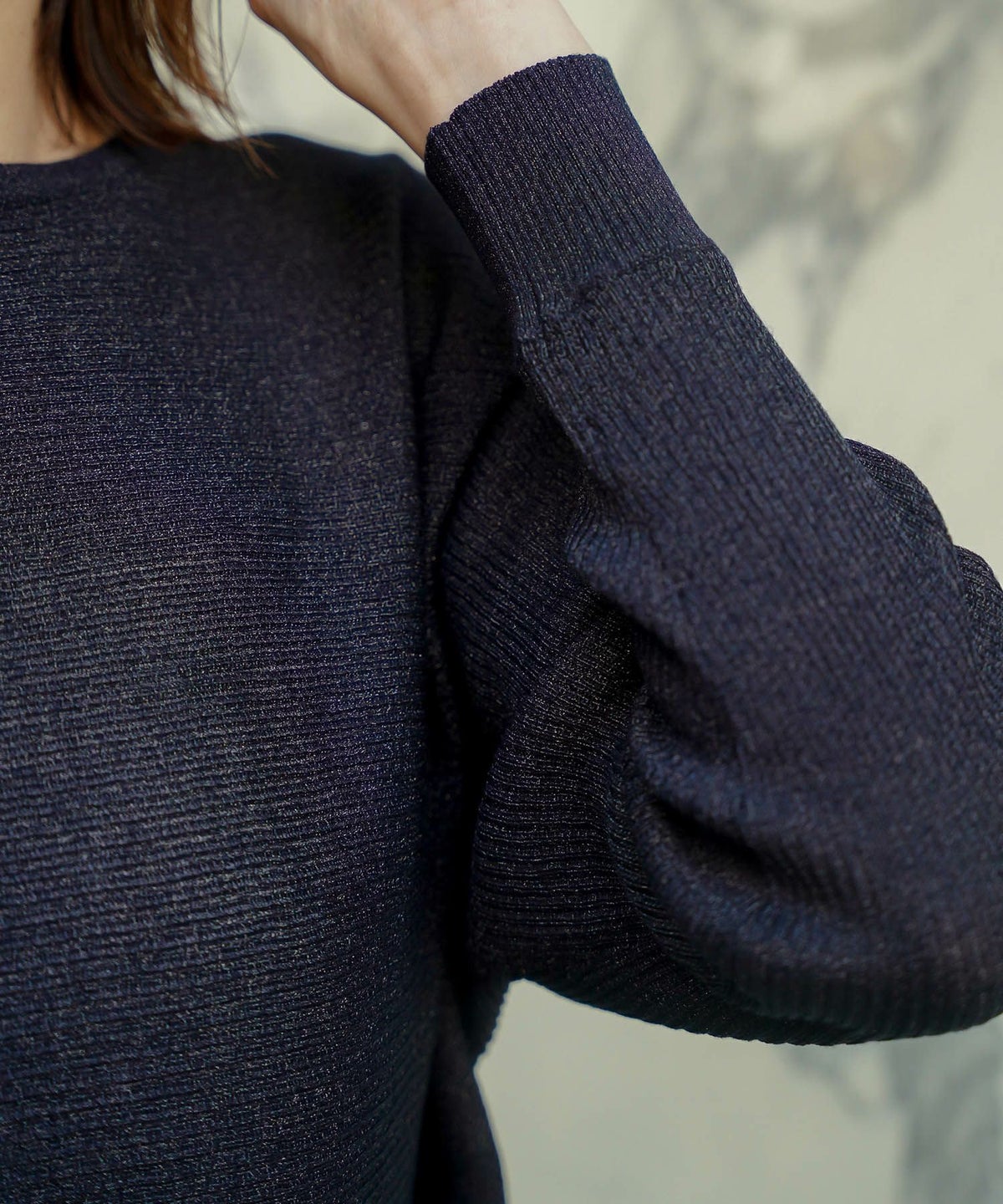 トップス ニット レディース ファッション プルオーバー かわいい きれいめ 春夏秋 白黒 ウォッシャブル ジョイントスペース