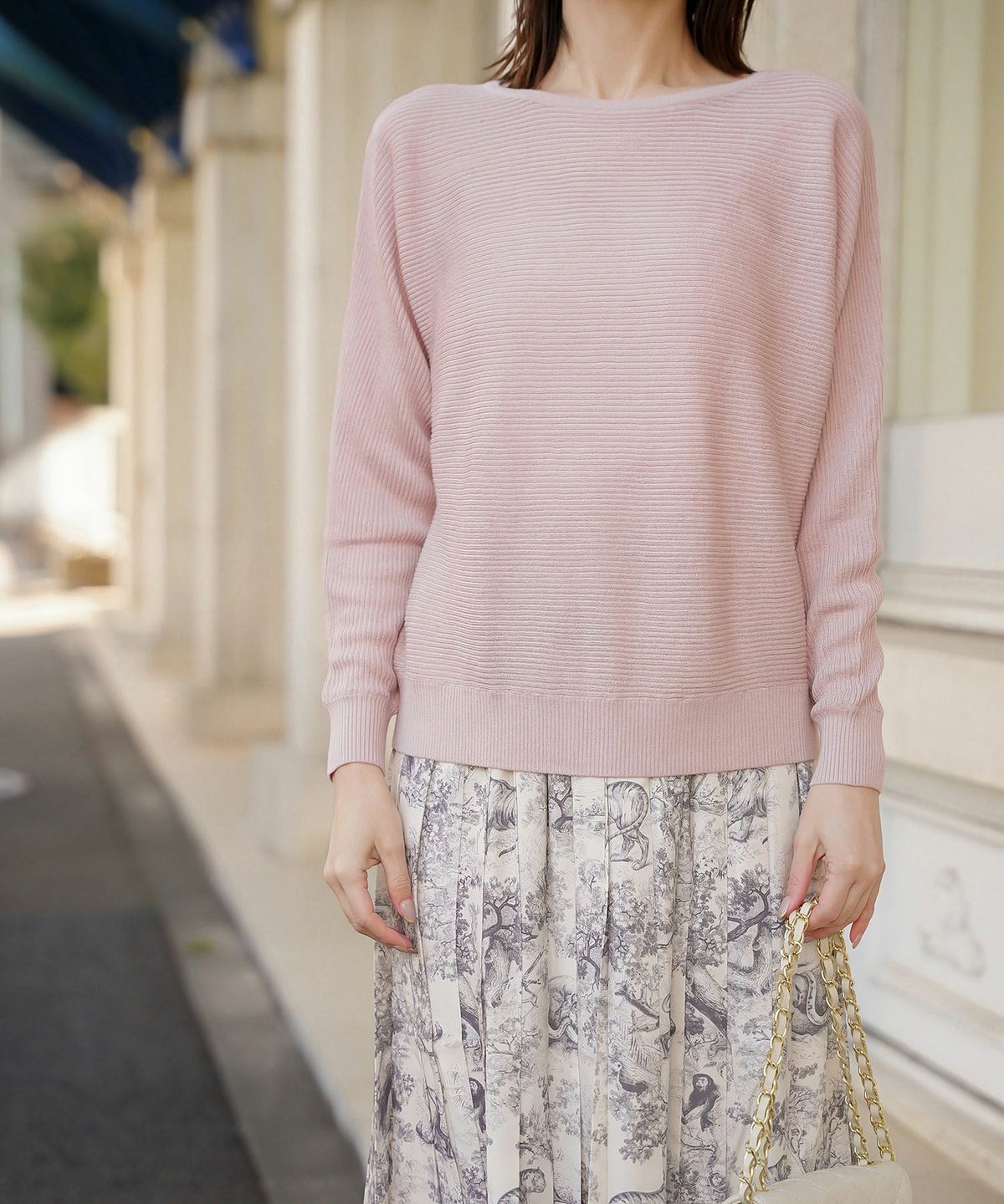 トップス ニット レディース ファッション プルオーバー かわいい きれいめ 春夏秋 白黒 ウォッシャブル ジョイントスペース