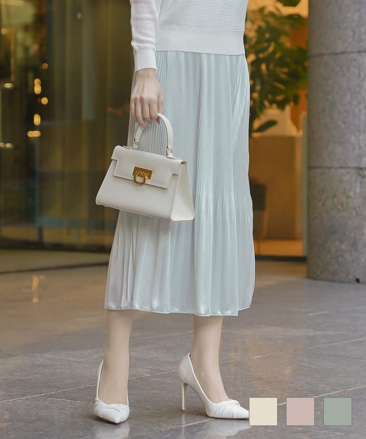 消しプリーツ スカート HUIT 全3色｜hit611-0353【1】