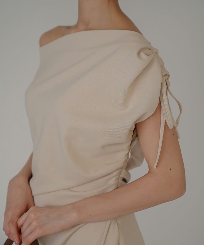 ドレープ タイトワンピース 韓国風 綺麗め 細見え カジュアル 港区 ラウンジ Iラインスカート 長め ペンシルスカート エレガント 海外系 細見え カジュアル スタイル盛れ KINO THE KEI