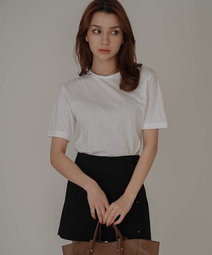 着回し インナートップス オシャレ 無地 女性らしい 韓国風 韓国系 スタイル盛れ カットソー タイトトップス 韓国風 綺麗め 細見え カジュアル KINO THE KEI