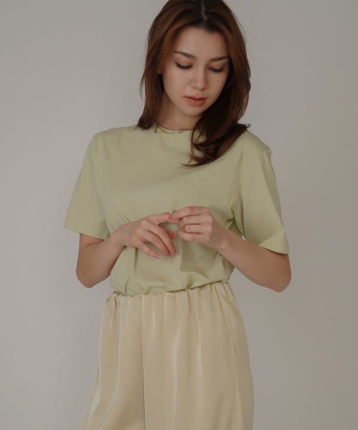 着回し インナートップス オシャレ 無地 女性らしい 韓国風 韓国系 スタイル盛れ カットソー タイトトップス 韓国風 綺麗め 細見え カジュアル KINO THE KEI