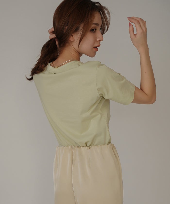 着回し インナートップス オシャレ 無地 女性らしい 韓国風 韓国系 スタイル盛れ カットソー タイトトップス 韓国風 綺麗め 細見え カジュアル KINO THE KEI