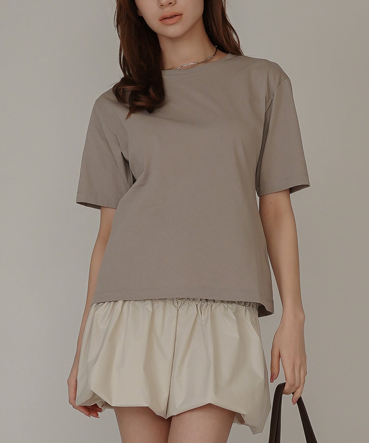 着回し インナートップス オシャレ 無地 女性らしい 韓国風 韓国系 スタイル盛れ カットソー タイトトップス 韓国風 綺麗め 細見え カジュアル KINO THE KEI