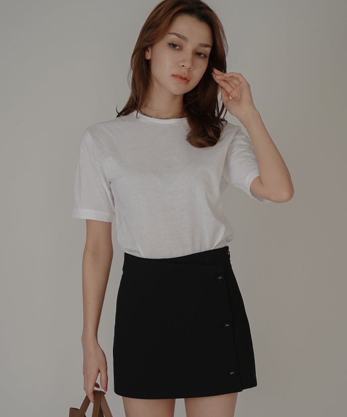 着回し インナートップス オシャレ 無地 女性らしい 韓国風 韓国系 スタイル盛れ カットソー タイトトップス 韓国風 綺麗め 細見え カジュアル KINO THE KEI