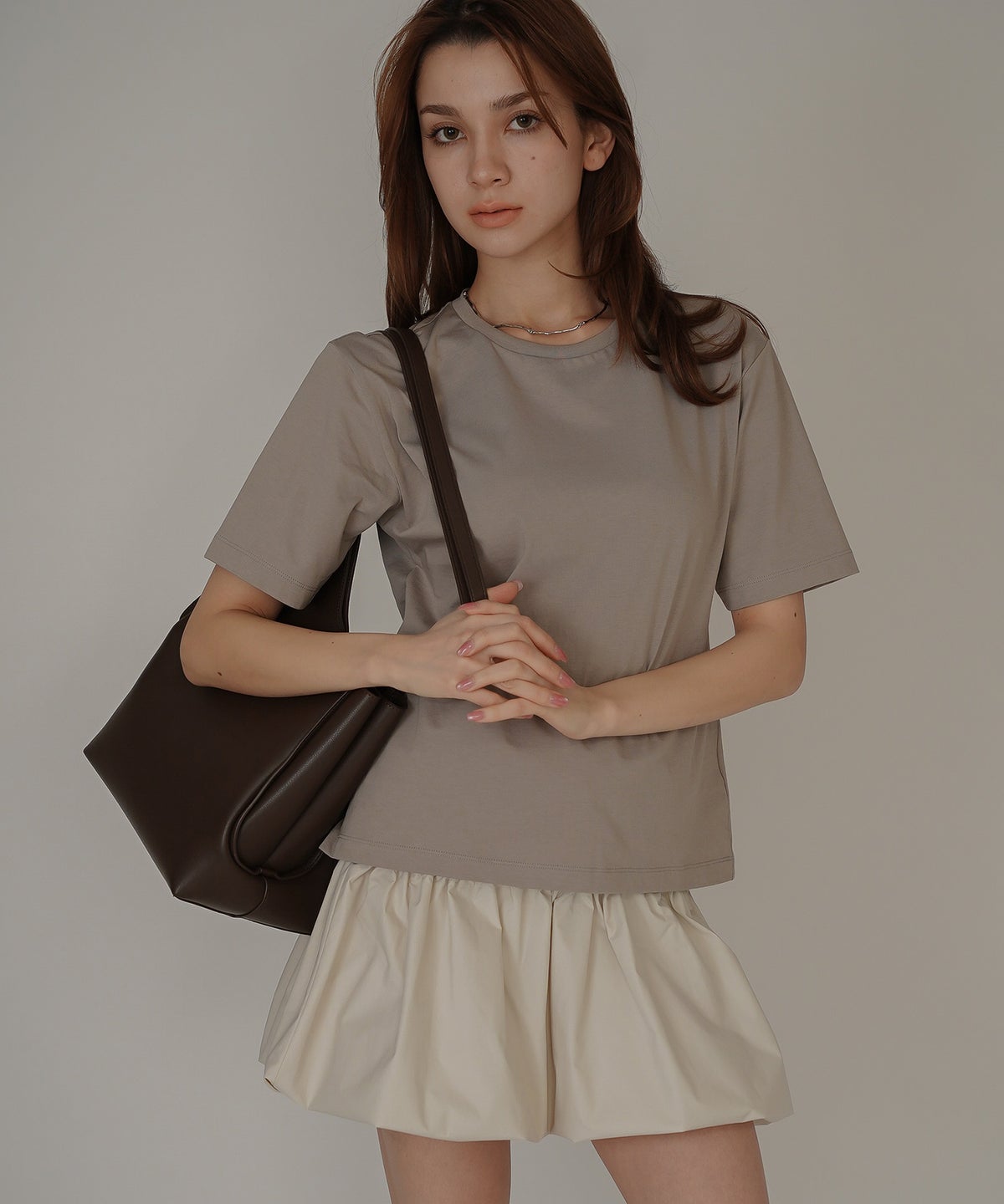 着回し インナートップス オシャレ 無地 女性らしい 韓国風 韓国系 スタイル盛れ カットソー タイトトップス 韓国風 綺麗め 細見え カジュアル KINO THE KEI