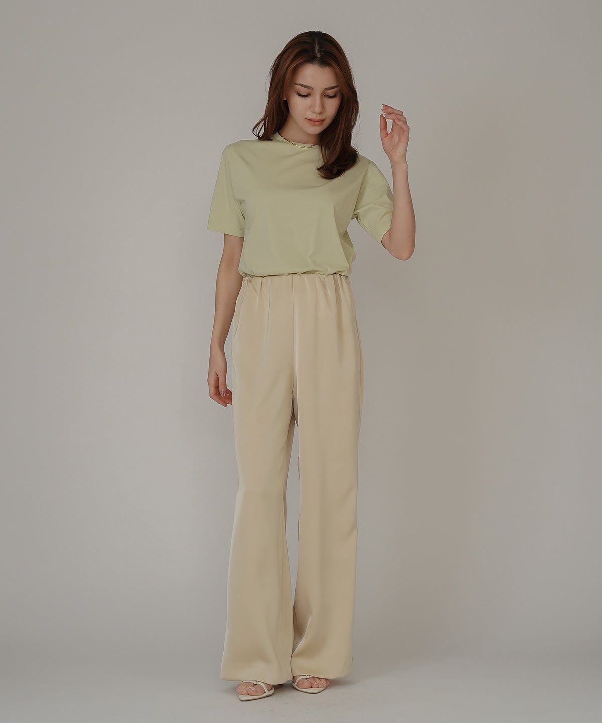 着回し インナートップス オシャレ 無地 女性らしい 韓国風 韓国系 スタイル盛れ カットソー タイトトップス 韓国風 綺麗め 細見え カジュアル KINO THE KEI