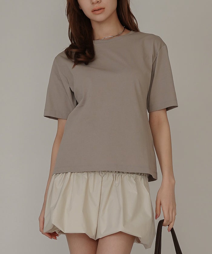 着回し インナートップス オシャレ 無地 女性らしい 韓国風 韓国系 スタイル盛れ カットソー タイトトップス 韓国風 綺麗め 細見え カジュアル KINO THE KEI