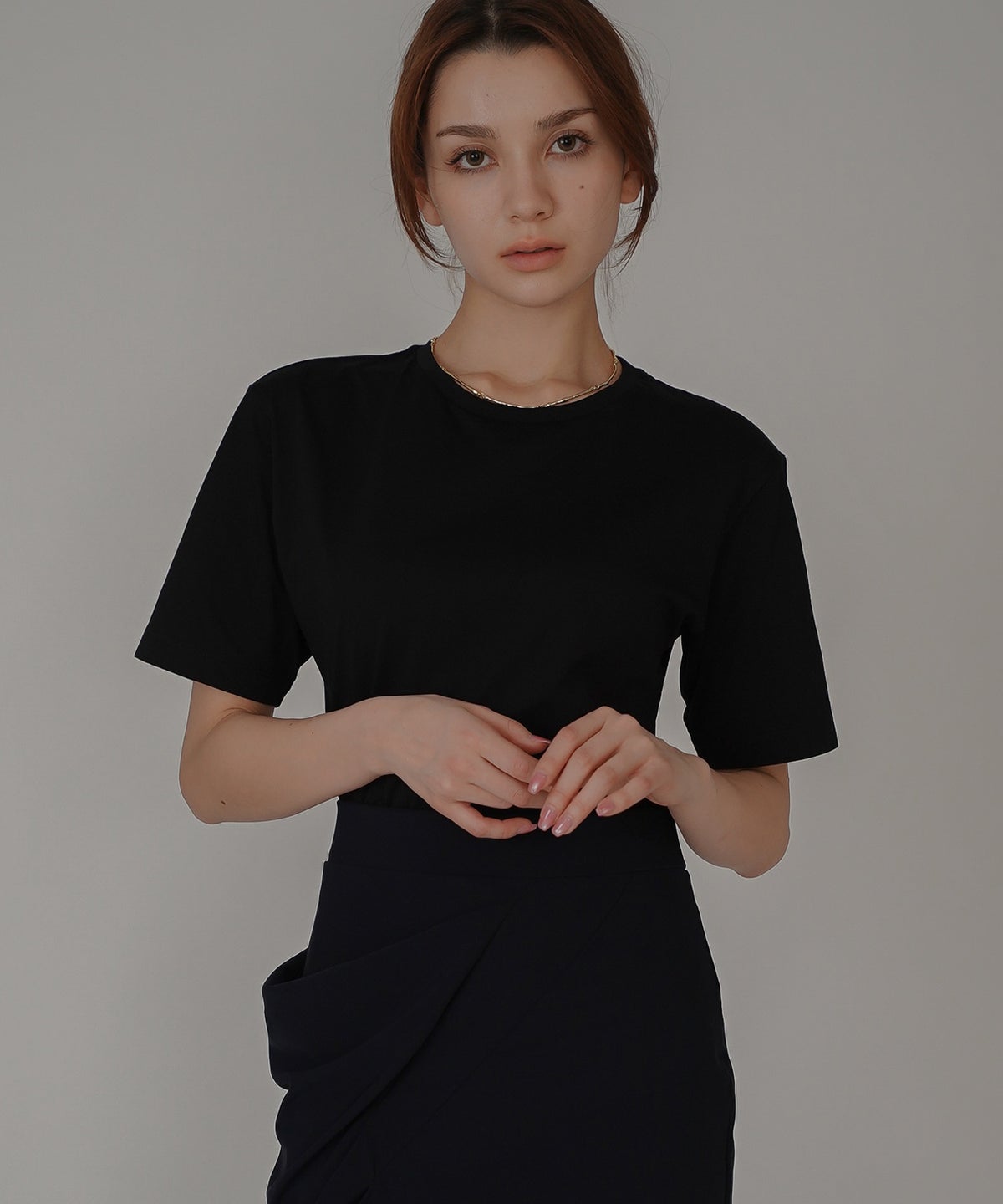 着回し インナートップス オシャレ 無地 女性らしい 韓国風 韓国系 スタイル盛れ カットソー タイトトップス 韓国風 綺麗め 細見え カジュアル KINO THE KEI