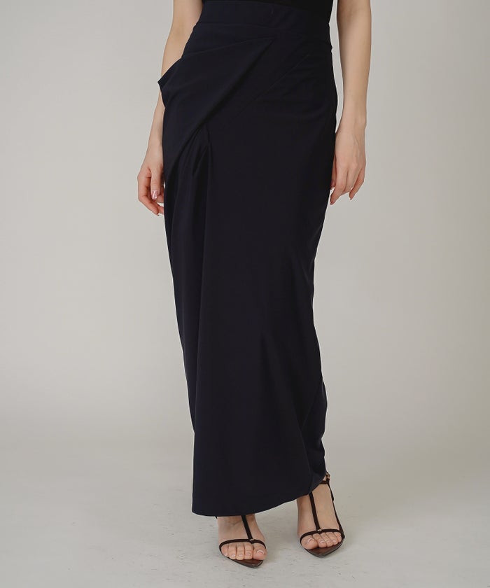 あざと可愛い 肌見せ 港区 ラウンジ Iラインスカート 長め ペンシルスカート ツイル ナローシルエット スリット入り カジュアル エレガント 海外系 きれいめ 韓国風 韓国系 スタイル盛れ セットアップ ドレス ディナー パーティ KINO THE KEI