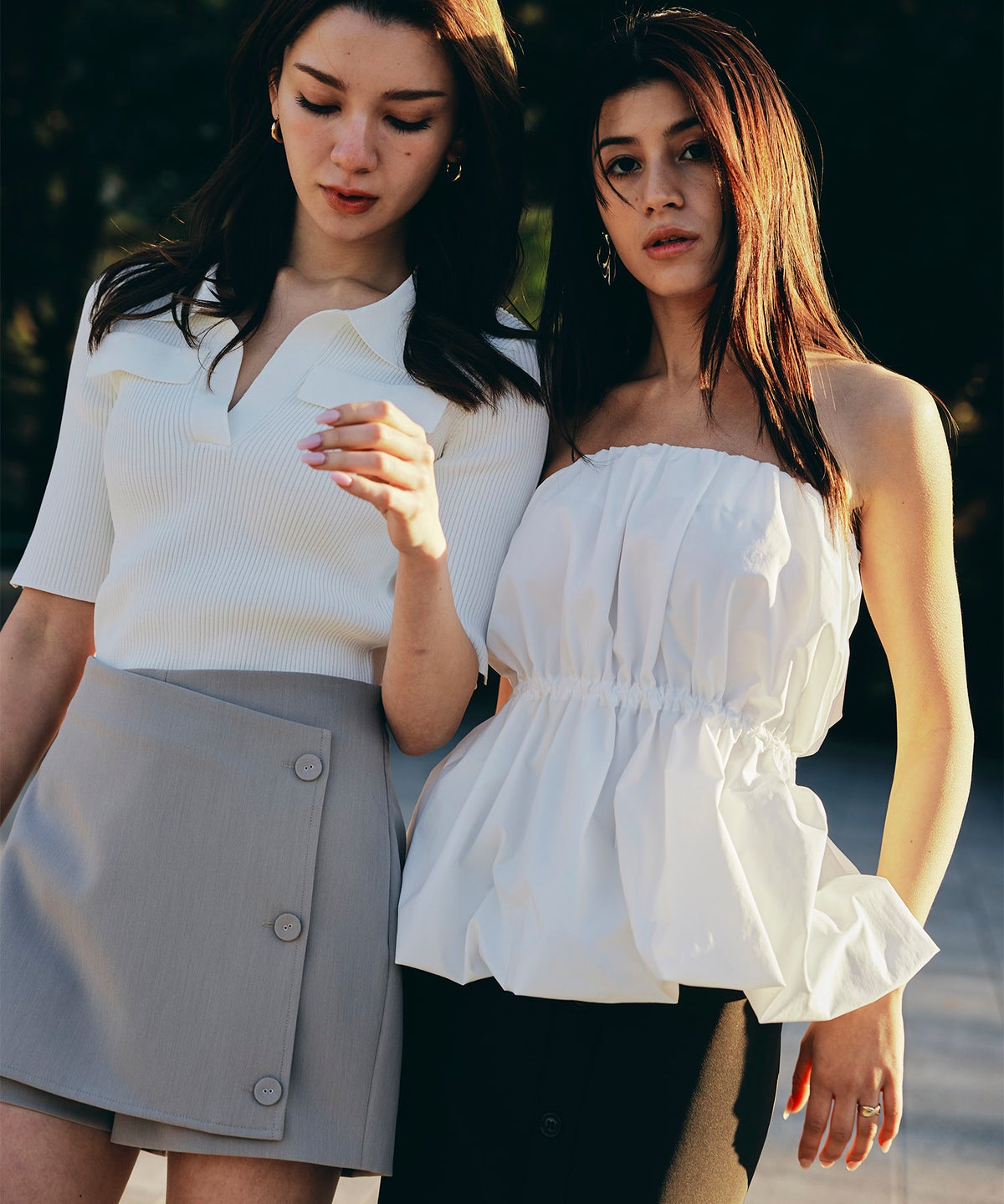 着回し インナー 無地 女性らしい モテコーデ デートコーデ 大人 あざと可愛い 肌見せ 港区 ラウンジ 韓国風 韓国系 カジュアル エレガント 海外系 きれいめ 細見え カジュアル スタイル盛れ KINO THE KEI