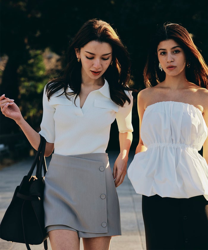 着回し インナー 無地 女性らしい モテコーデ デートコーデ 大人 あざと可愛い 肌見せ 港区 ラウンジ 韓国風 韓国系 カジュアル エレガント 海外系 きれいめ 細見え カジュアル スタイル盛れ KINO THE KEI