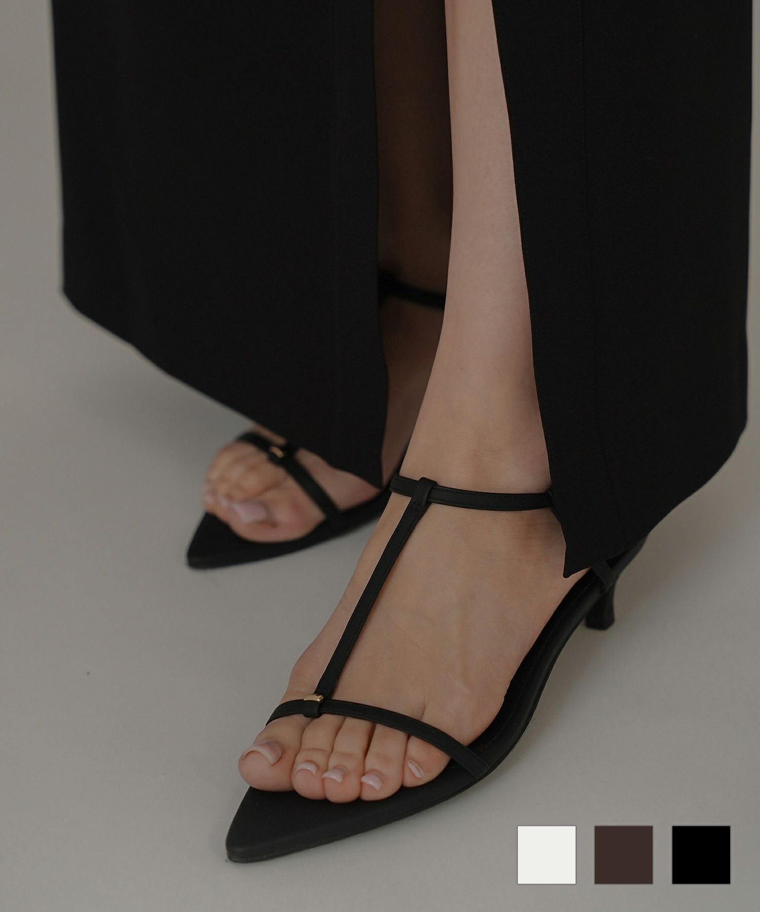 オリジナル ポインテッド メタル パーツ ストラップ サンダル KINO THE