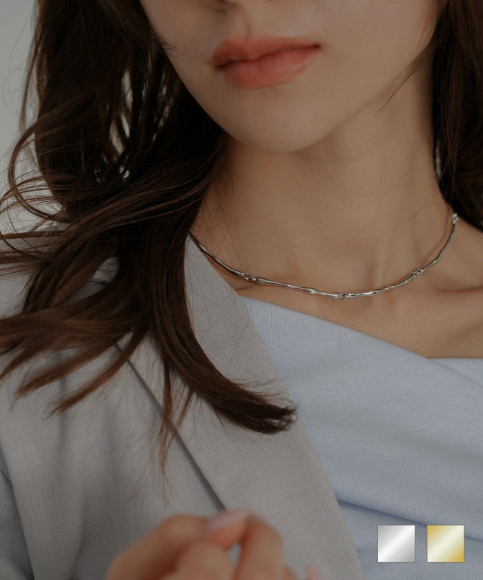 ネックレス チェーン レディース アクセサリー 肌になじむスキンジュエリー 重ね付け つけっぱなしOK 高見え 結婚式 プレゼント ギフト チョーカー シルバー ゴールド twig ネックレス KINO THE KEI