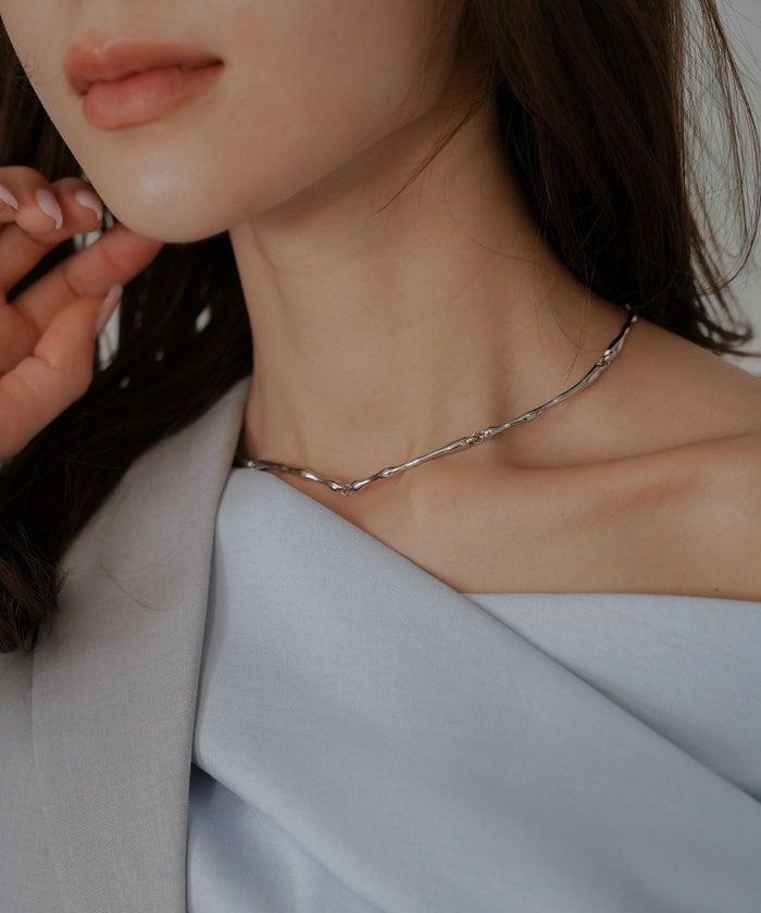 ネックレス チェーン レディース アクセサリー 肌になじむスキンジュエリー 重ね付け つけっぱなしOK 高見え 結婚式 プレゼント ギフト チョーカー シルバー ゴールド