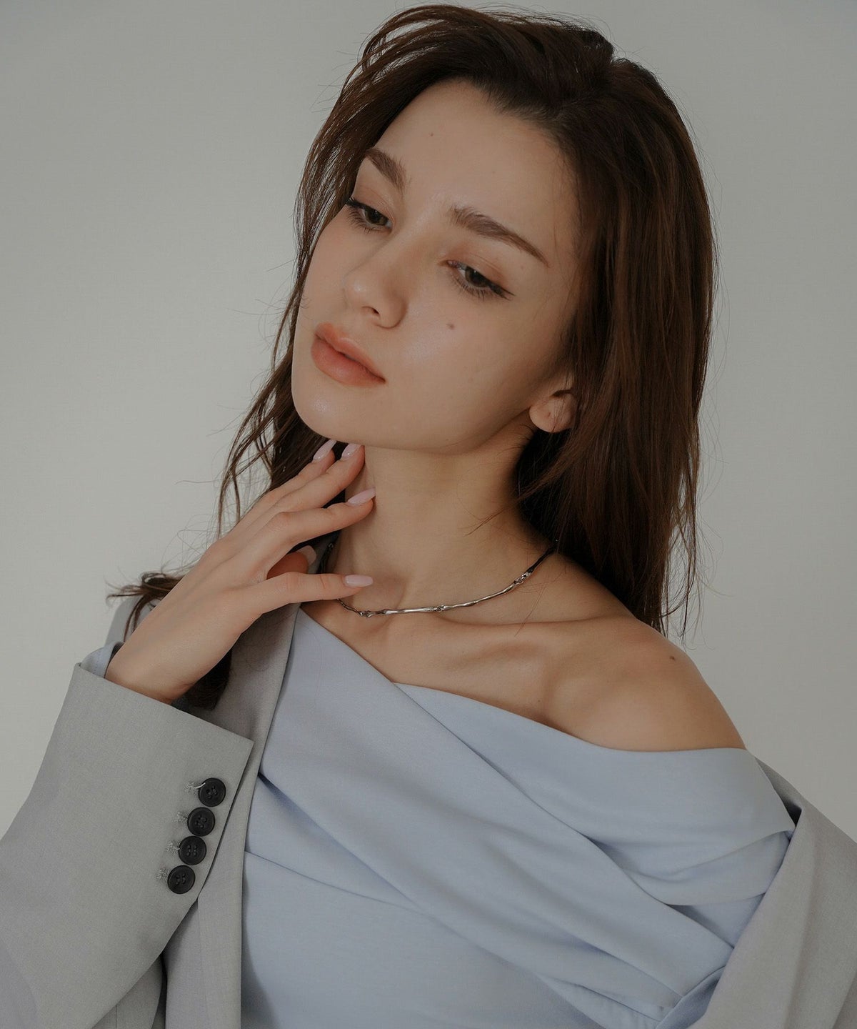 ネックレス チェーン レディース アクセサリー 肌になじむスキンジュエリー 重ね付け つけっぱなしOK 高見え 結婚式 プレゼント ギフト チョーカー シルバー ゴールド