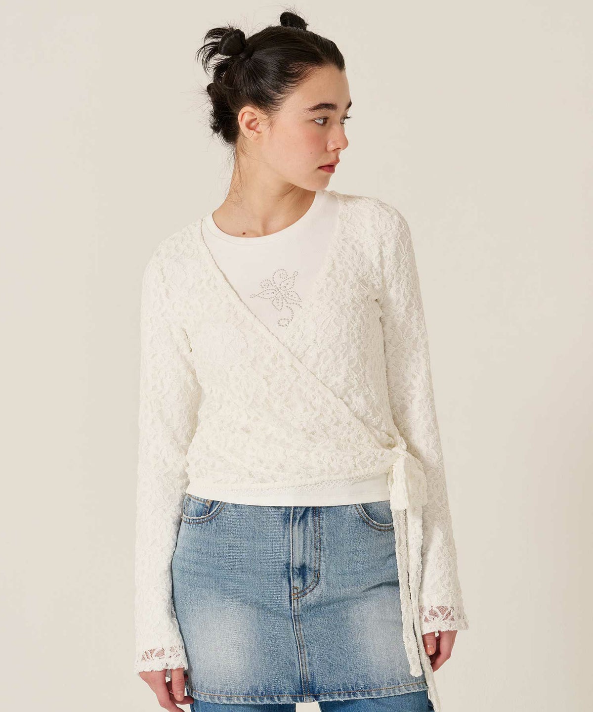 カシュクール/トップス/レース/カーディガン