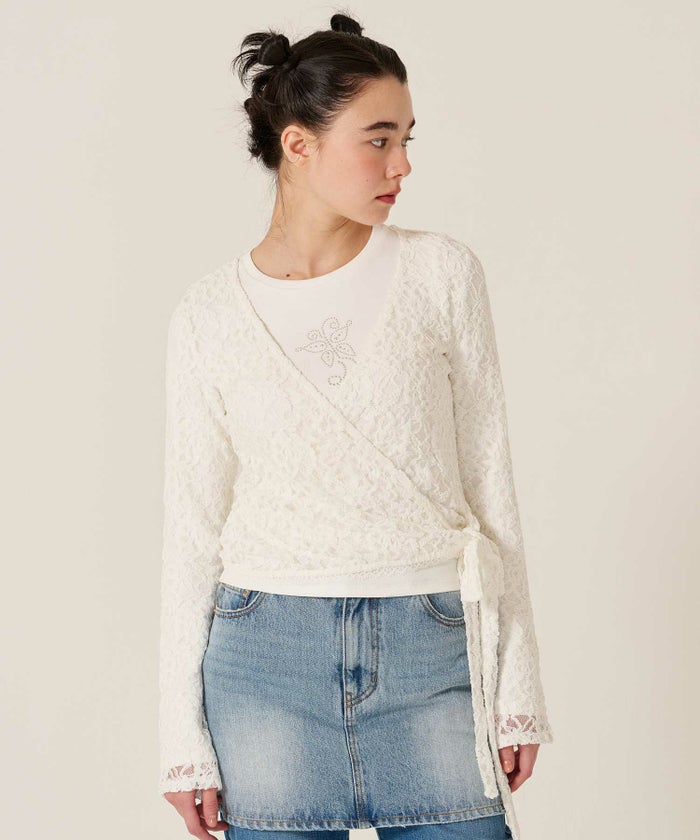 カシュクール/トップス/レース/カーディガン