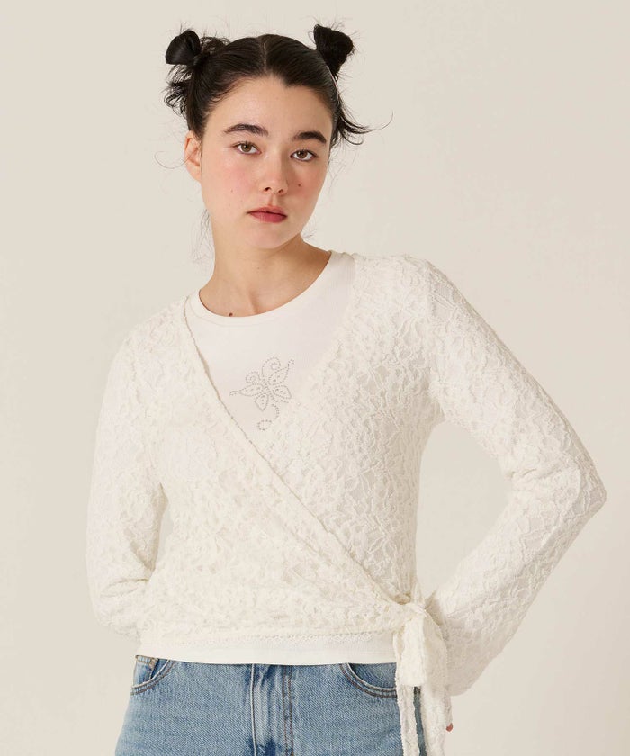 カシュクール/トップス/レース/カーディガン