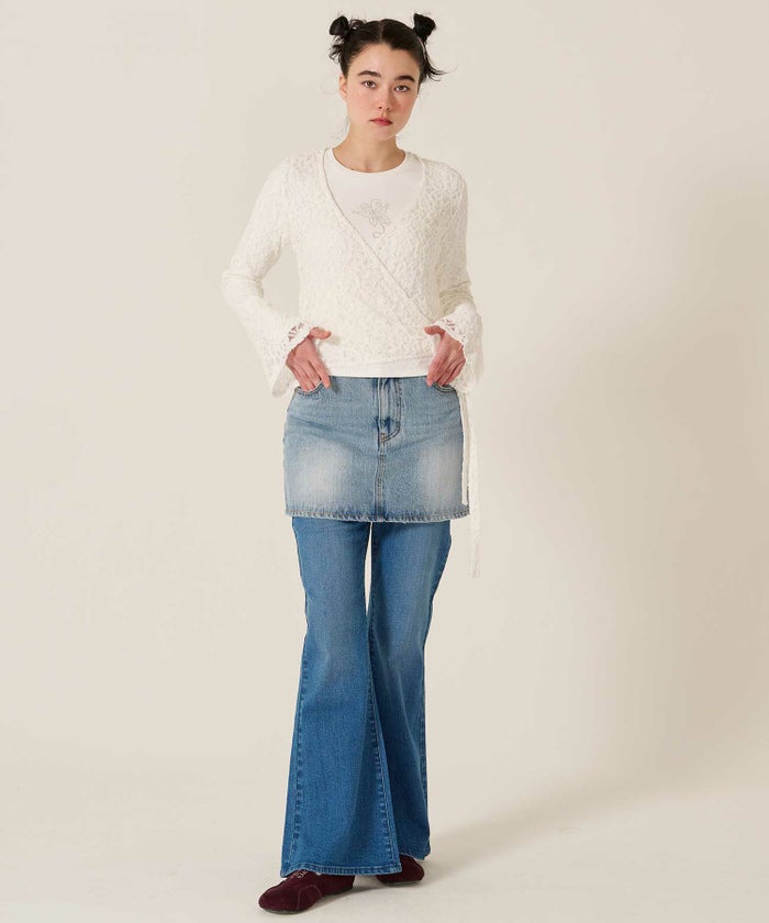 カシュクール/トップス/レース/カーディガン