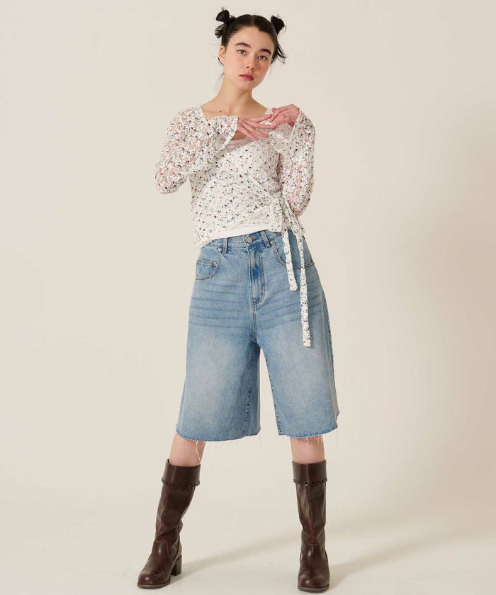 カシュクール/トップス/レース/カーディガン