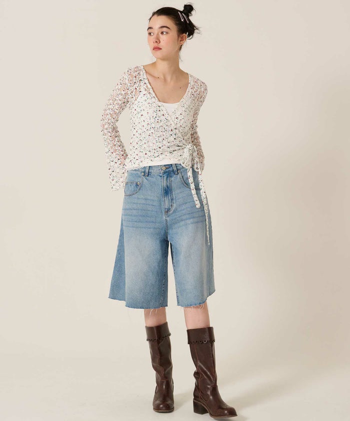 カシュクール/トップス/レース/カーディガン