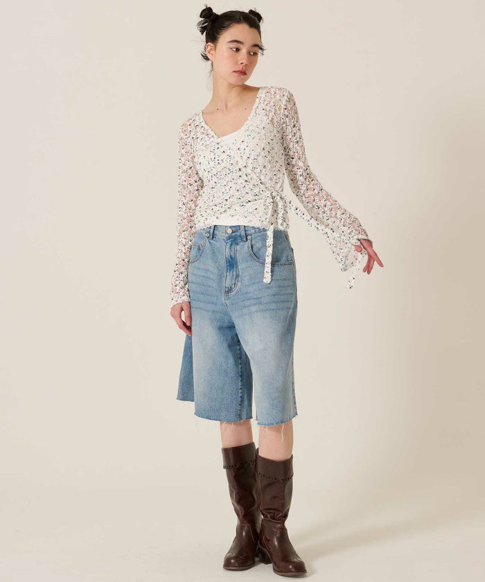 カシュクール/トップス/レース/カーディガン