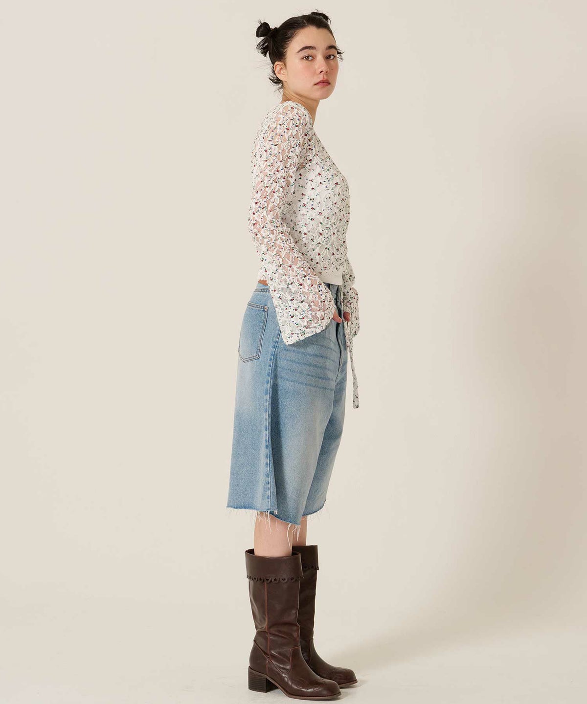 カシュクール/トップス/レース/カーディガン