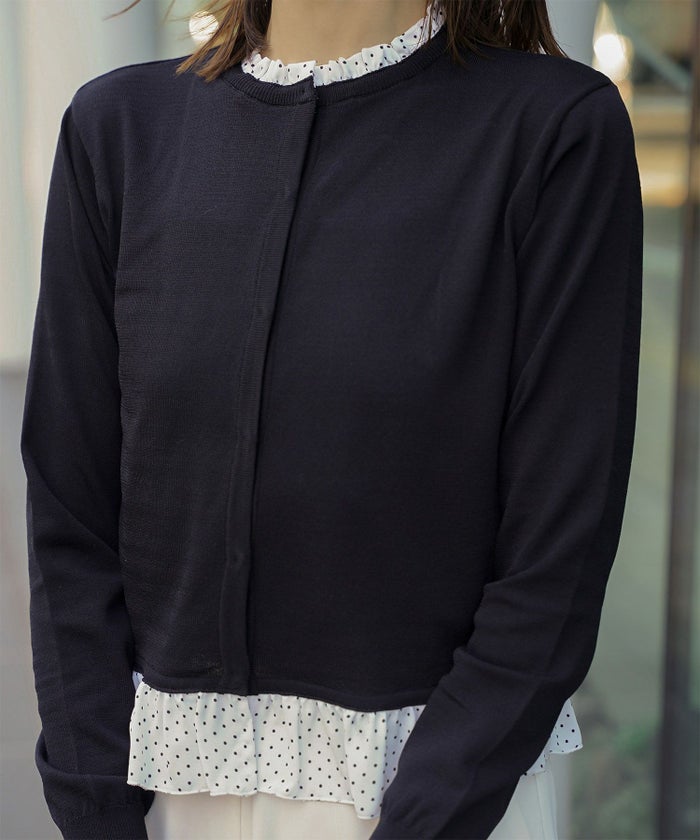 ニット トップス カーディガン レディース ファッション 肩掛け オフィス おしゃれ かわいい きれいめ 秋春 おすすめ ウォッシャブル ジョイントスペース