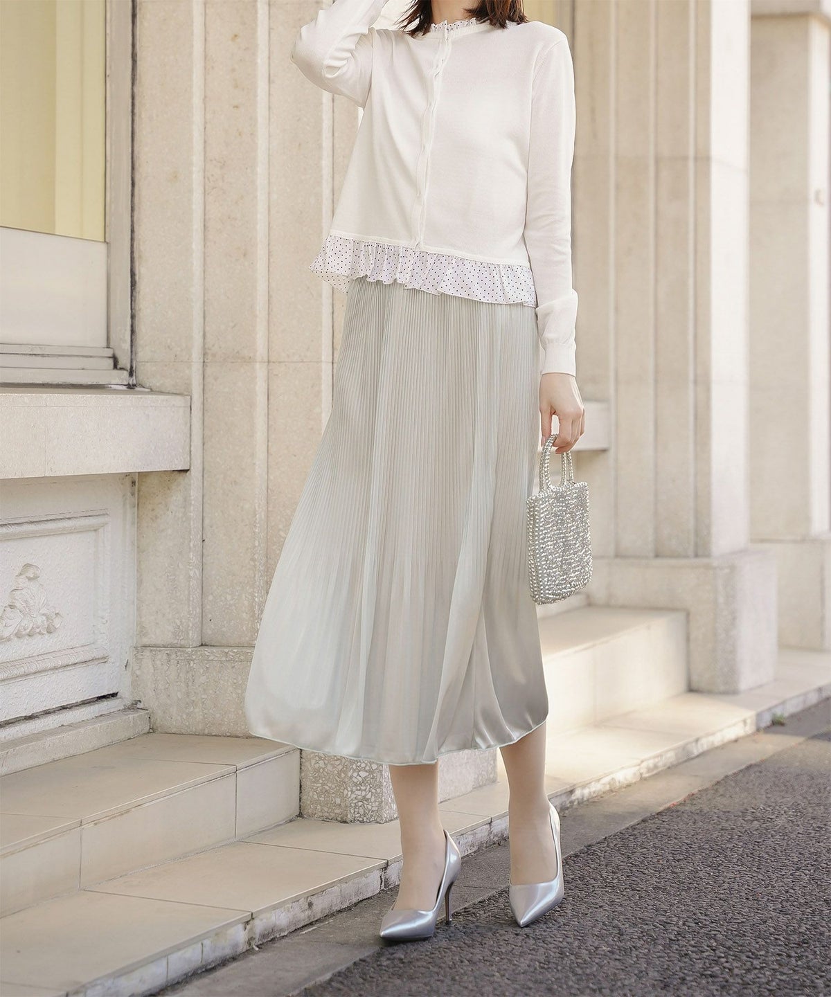 ニット トップス カーディガン レディース ファッション 肩掛け オフィス おしゃれ かわいい きれいめ 秋春 おすすめ ウォッシャブル ジョイントスペース