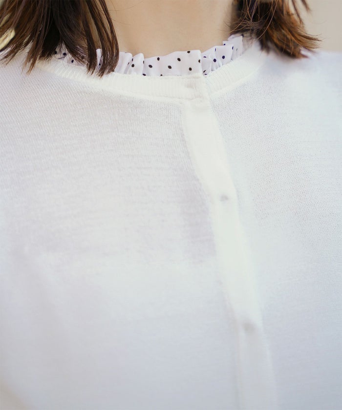 ニット トップス カーディガン レディース ファッション 肩掛け オフィス おしゃれ かわいい きれいめ 秋春 おすすめ ウォッシャブル ジョイントスペース