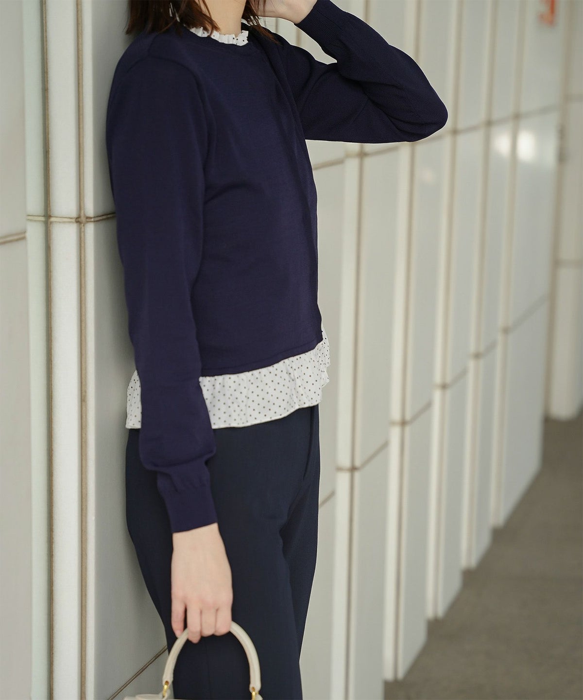 ニット トップス カーディガン レディース ファッション 肩掛け オフィス おしゃれ かわいい きれいめ 秋春 おすすめ ウォッシャブル ジョイントスペース