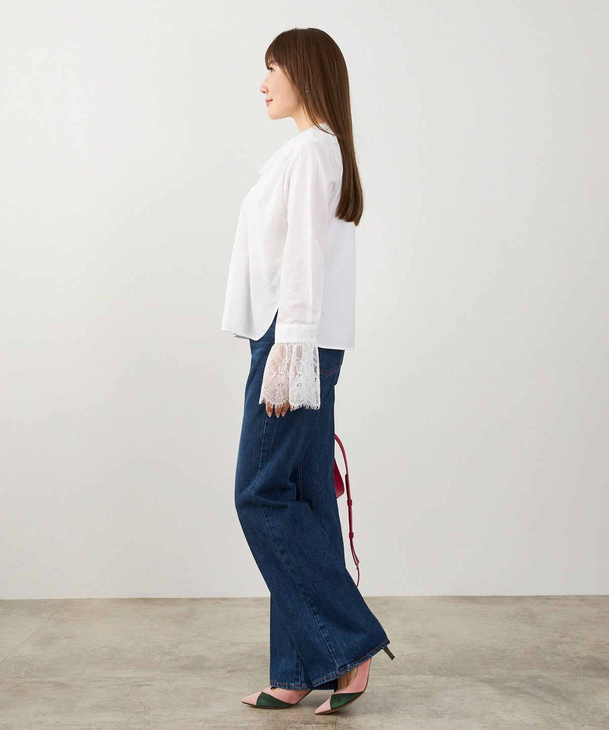 手洗い可 S/M/L 大人可愛い 上品 きれいめ オフィス 大人カジュアル フェミニン 白黒 春 ジョイントスペース