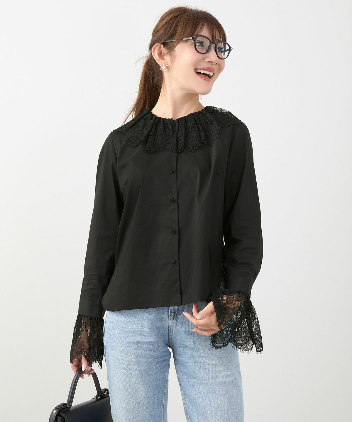 手洗い可 S/M/L 大人可愛い 上品 きれいめ オフィス 大人カジュアル フェミニン 白黒 春 ジョイントスペース