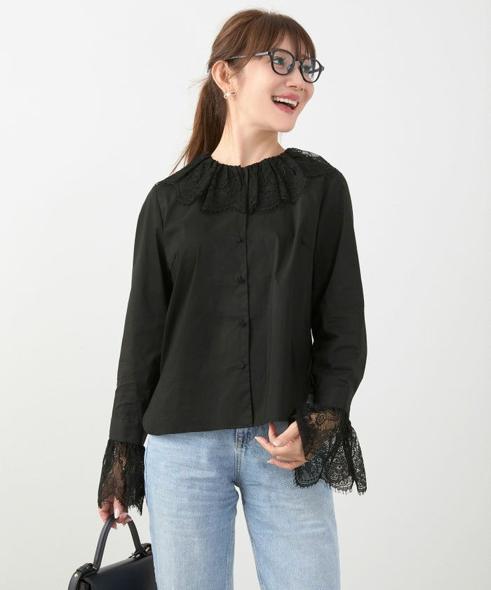 手洗い可 S/M/L 大人可愛い 上品 きれいめ オフィス 大人カジュアル フェミニン 白黒 春 ジョイントスペース