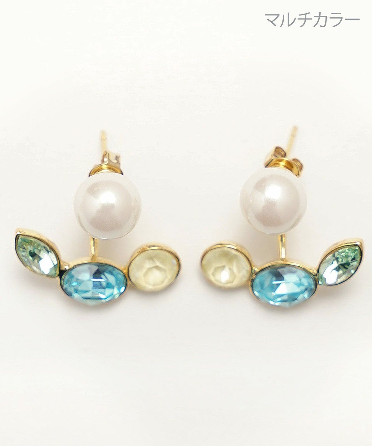 パステル ブランチ ピアス Pastel branch Pierce 真鍮 クリスタル プラバール 春 パステル ブランチ ピアス Pastel branch Pierce （Liala）