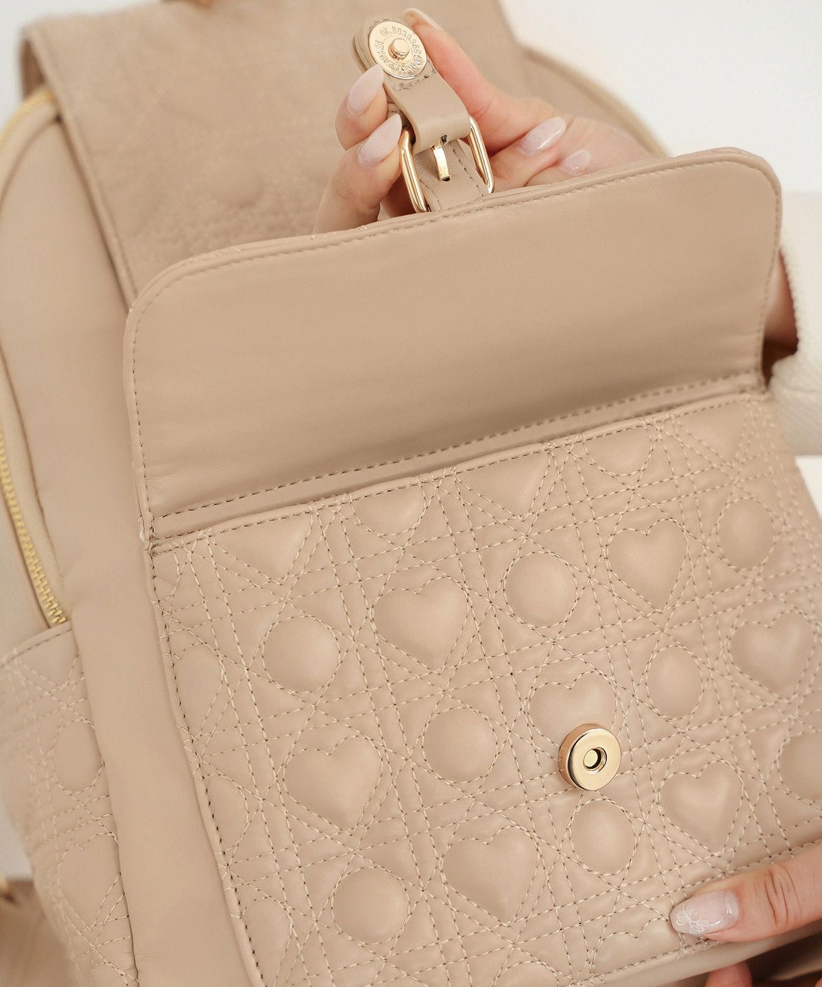 小物 バッグ リュック ハートキルティング 合皮 キルティング かわいい フェミニン 大容量 多機能 収納 お出かけ 推し活