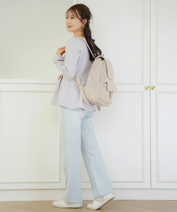 小物 バッグ リュック ハートキルティング 合皮 キルティング かわいい フェミニン 大容量 多機能 収納 お出かけ 推し活