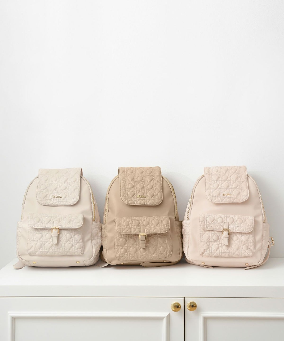 小物 バッグ リュック ハートキルティング 合皮 キルティング かわいい フェミニン 大容量 多機能 収納 お出かけ 推し活