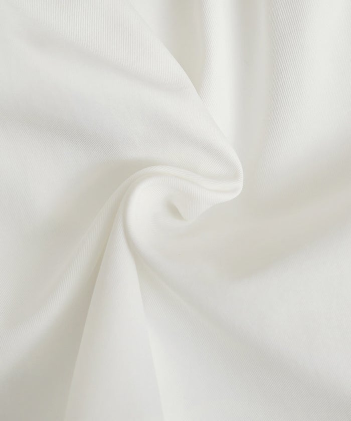 ブラウス トップス 花 襟 シャツ襟 ティアード 前開き パールボタン 7分袖